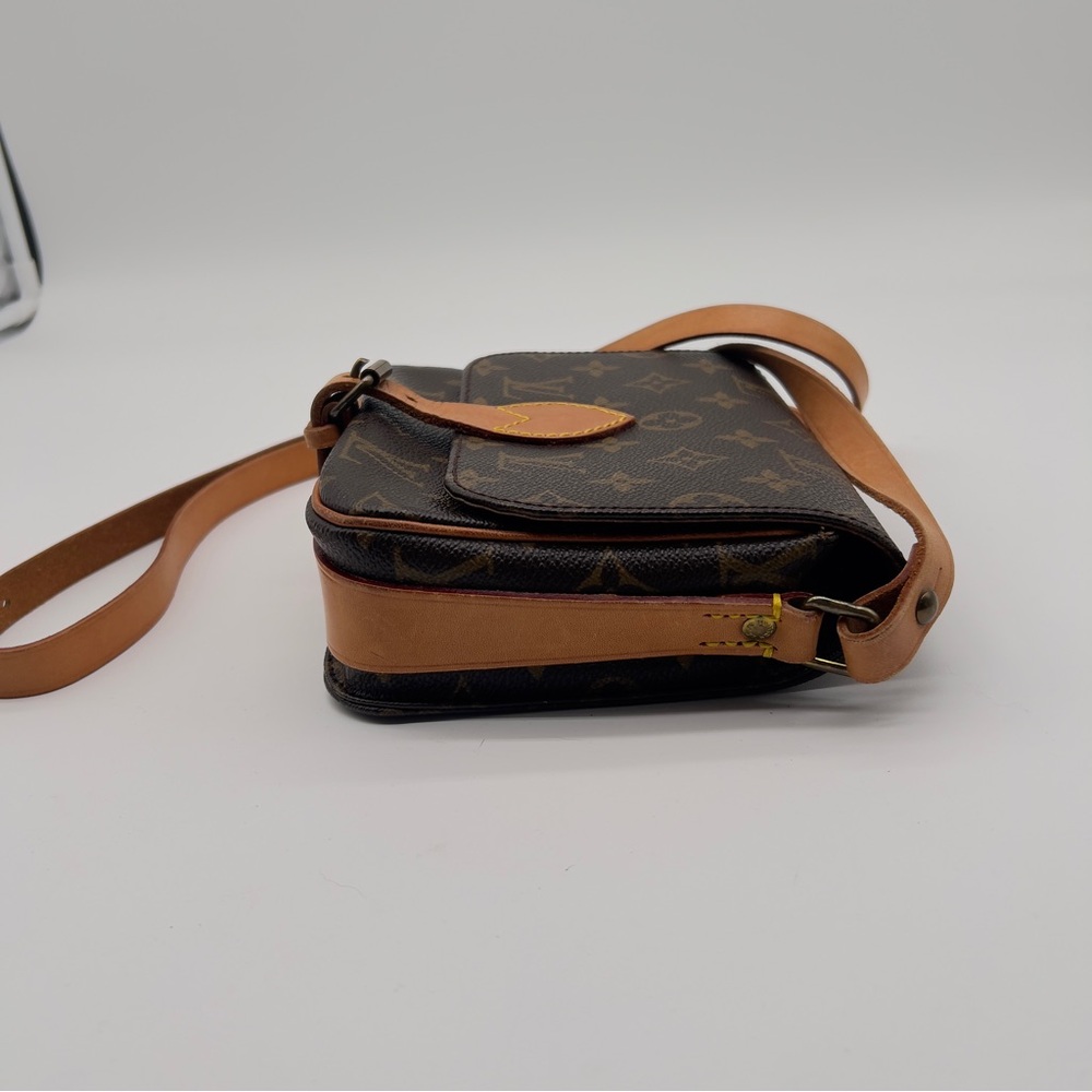 Pre loved LOUIS VUITTON Mini Cartouchiere Shoulder Cross Body Bag Brown - Picture 3 of 6